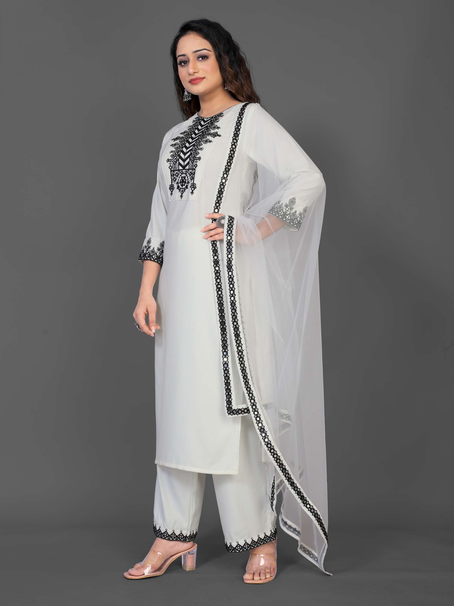 Lowest price | White Punjabi Salwar Kameez and White Punjabi Salwar Suits  online shopping